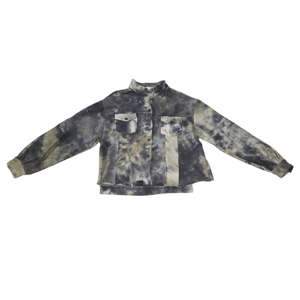 Natural Life Laney Tie-Dye Trucker Button-Up Jacket Size L/XL